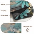 thumbnail image 6 of 6'x9' Area Rugs, Teal Daisy Indoor Outdoor Area Rug for Living Room Bedroom, Spring Floral Butterfly Botanical Vintage Washable Bathroom Rugs Kitchen Floor Carpet Mats Home Decor Aesthetic, 6 of 8