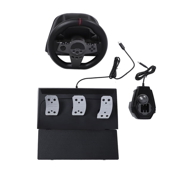Gaming Steering Wheel, Accurate Control PC Steering Wheel 270 Degree with Pedal Shifter for Accessory