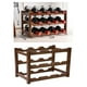 thumbnail image 2 of Estantes de madera de bambú para vino Botellas de encimera Soportes para 3 capas, 2 of 9