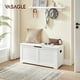 thumbnail image 1 of VASAGLE Banco Zapatero, Mueble de Zapatos, 2 Bisagras de Seguridad, 40 x 100 x 46 cm, Pasillo, Dormitorio, Salón, Blanco Nube, 1 of 5
