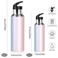 thumbnail image 2 of Yayeee 20oz Insulated Water Bottle Double Wall Stainless Steel with Flip Straw Lid, Light Pink Gradient, 2 of 7