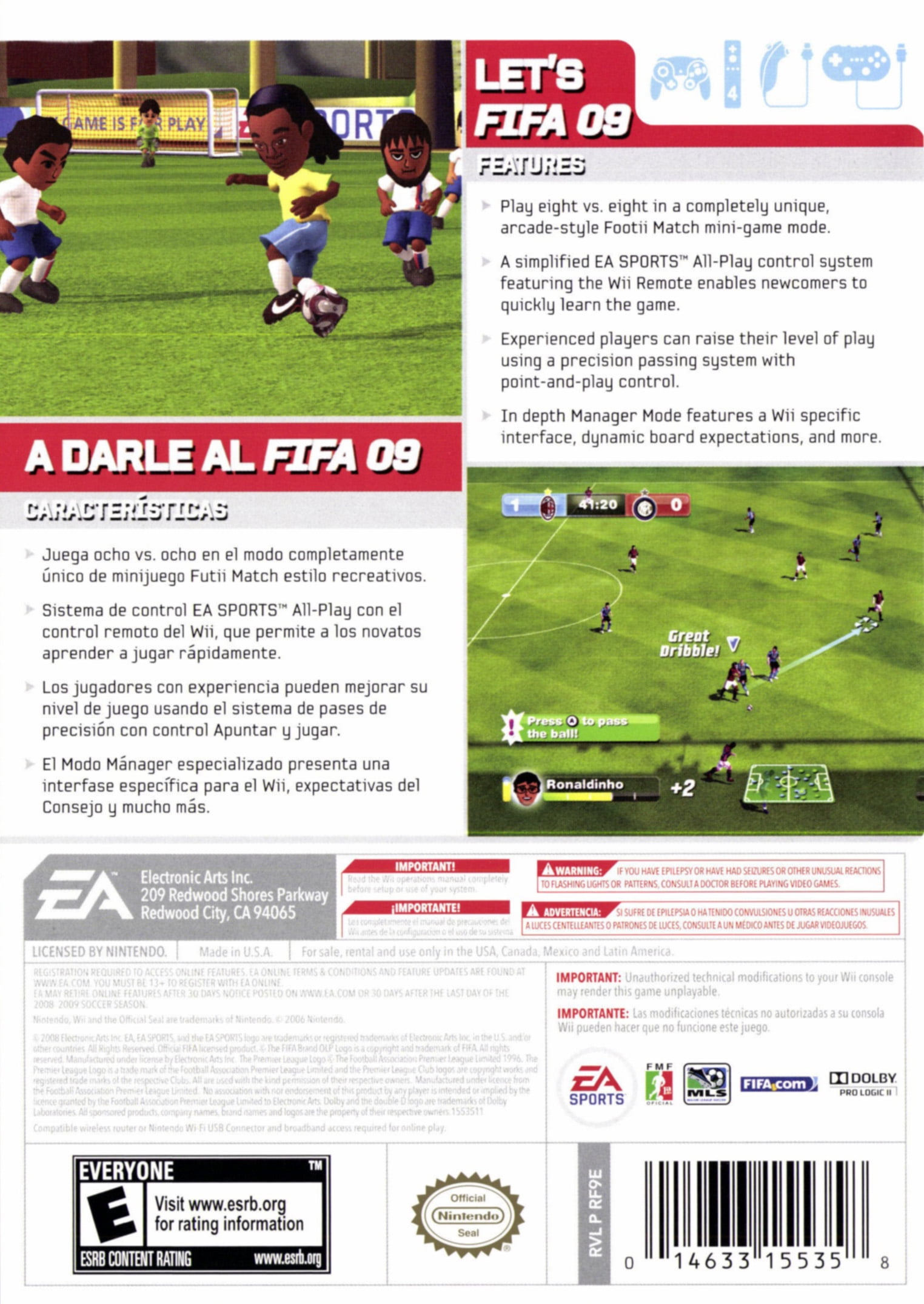 FIFA Soccer 09 All-Play (Nintendo Wii, 2008) for sale online