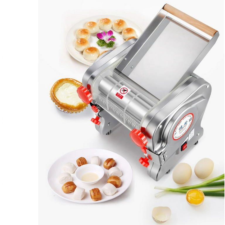 NEWTRY Electric Pasta Maker Noodle Maker Pasta Making Machine Dough Roller  Cutter Thickness Adjustable Stainless Steel US 110V for Family Use 3 Blades