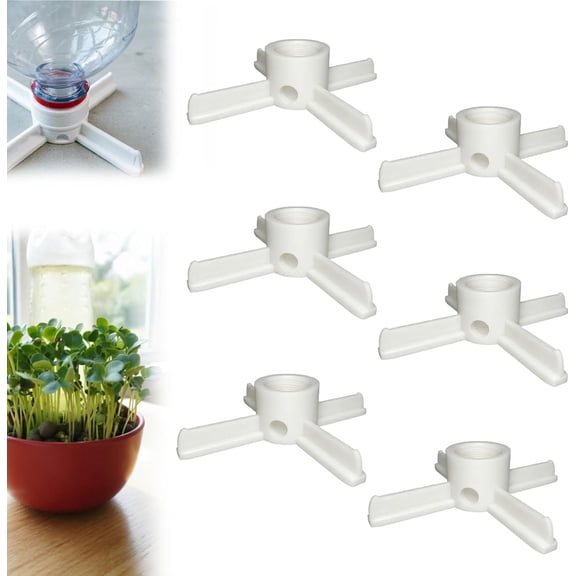 Self Watering Soda Bottle Planter Adapter for Microgreens Growing Kit (6PCS)