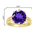 thumbnail image 3 of Gold Over Sterling Silver with Natural Amethyst Solitaire Ring, 3 of 3