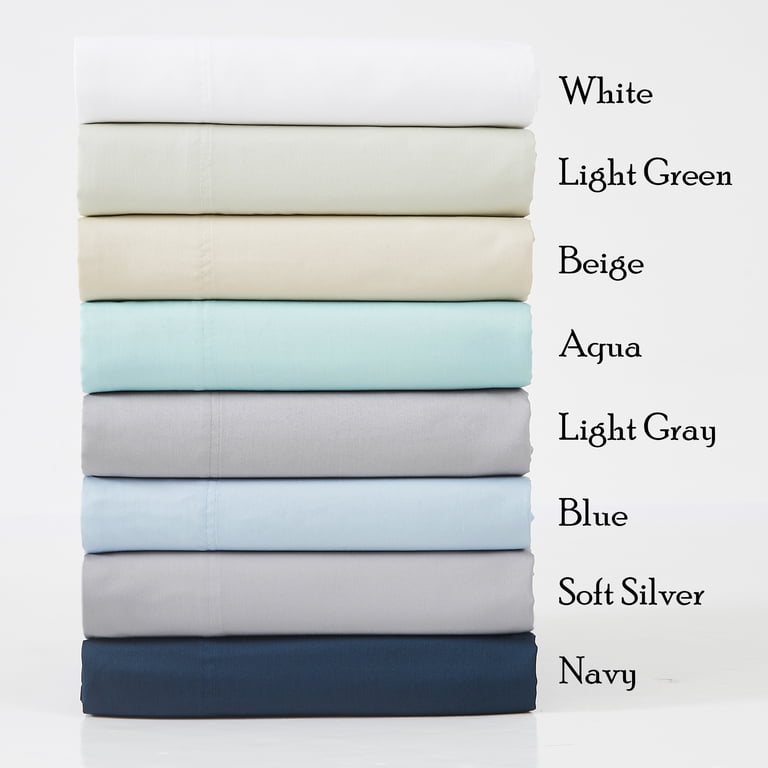 Color Sense 1200 Thread Count Cotton Blend Sateen Queen Sheet Set photo 5