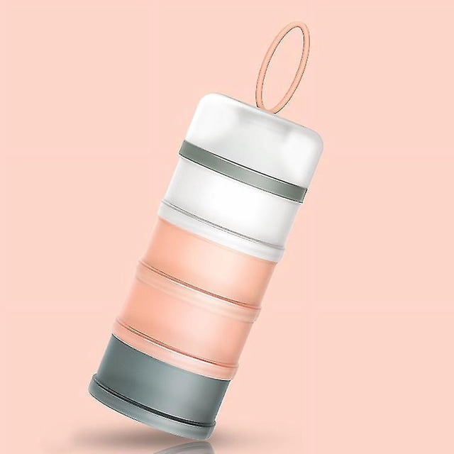 Dispensador de leche en polvo LIUYMXG Recipiente portátil de 4 capas para almacenamiento de fórmula de alimentación infantil