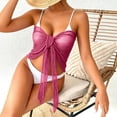 thumbnail image 6 of Women's Sarong Coverups Swim Cover Up Skirt Short Drawstring Wrap Skirt Beach Sheer Swimsuit Cover Ups Sheer Bikini Bathing Suit, 6 of 7