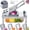 4 Blade, variant on Stainless Steel Vegetable Chopper with 4 Blades - Pro Food Chopper with Container - Veggie Salad Onion Chopper - Potato Dicer - Tomato Cutter