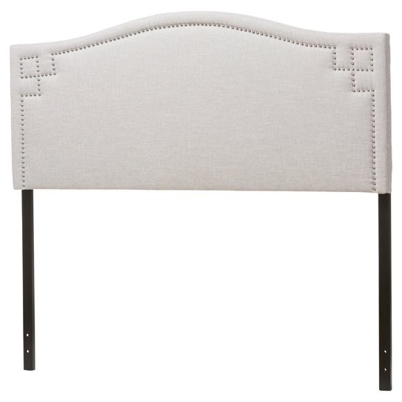 Baxton Studio Aubrey Modern and Contemporary Grayish Beige Fabric Upholstered Twin Size Headboard