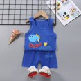 thumbnail image 1 of Ropa de verano para niños, ropa para niños, conjunto de ropa para bebés, conjunto de ropa para niñas pequeñas, camisetas de algodón con dibujos animados y pantalones cortos para 1, 2, 3 y 4 años Tan Jianjun unisex, 1 of 2