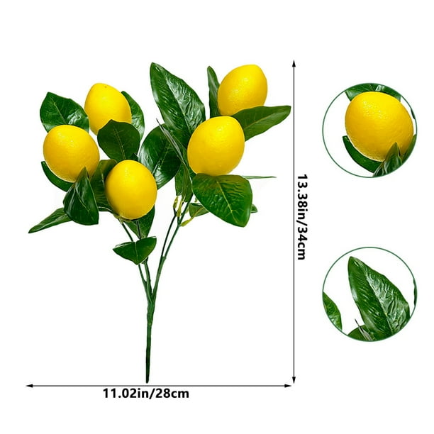 35 Pièces Décoration de Citrons Artificiels, Faux Fruits