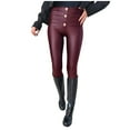 thumbnail image 2 of Ahabrexf Button Zipper Pant, Women's Solid Color Yoga Tights for Gym and Leisure, 2 of 7