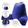 thumbnail image 3 of Nestl Reading Pillow, Extra Large Comfortable Bed Rest Pillow with Arms - Premium Shredded Memory Foam TV Pillow, Detachable Neck Roll & Lumbar Support Pillow - Royal Blue, 3 of 8