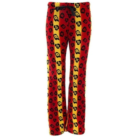 Leopard Heart Pants - PJNY Red Yellow Striped Leopard Women's Pants