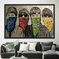 thumbnail image 2 of Banksy Beatles Printed, Graffiti Art, Abstract Poster, Banksy Bandanas Artwork, The Beatles Wall Art, Graffiti Street Artwork, Canvas Wall Decor - 4P-Gallery Wrapped, 2 of 9