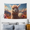 thumbnail image 5 of Easygdp Fluffy Alpaca Mountain Meadow Tapestry Wall Hanging, Wall Tapestries for Bedroom Aesthetic Living Room Office Decor 60x40in, 5 of 8