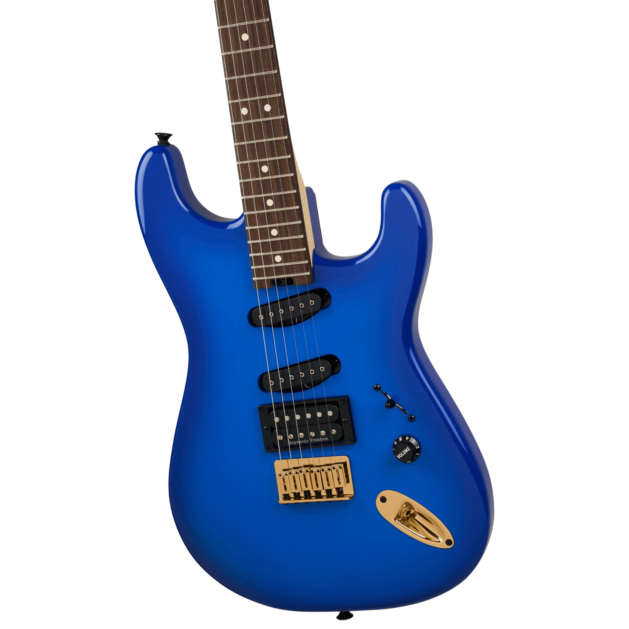 Charvel Jake E Lee Signature Pro-Mod San-Dimas Style-1 HSS Electric Guitar with Alder Body, Rosewood Fingerboard, Seymour Duncan JB Humbucking Bridge Pickup, and 2 DiMarzio SDS-1 Pickups (Blue Burst)