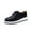 Blue, variant on Fesfesfes Black Flat Matsuke Thick Sole Synthetic Sports British Style Block Medium Heel Hollowed Out Womens Shoes 6(37)