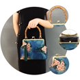thumbnail image 5 of 1 Pce Poignée de Sac à Main Vintage Style Chinois Design Jacquard Pochette de Rangement, 5 of 5
