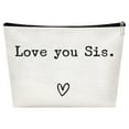 thumbnail image 2 of Sister Ever Sister Gift Missing You Send Love Makeup Case Toiletry Bag Gift for Friend Makeup Bag for Friend Gifts, 2 of 4
