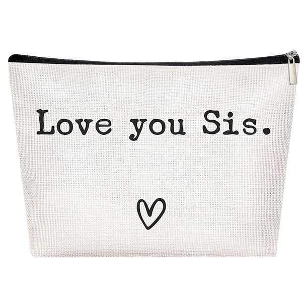 Sister Sister Gift Missing You Send Love Makeup Case Toiletry Bag Friend Makeup Bag For Friend Gifts