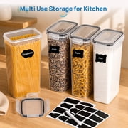 Sindcom Airtight Food Storage Containers with Lids, 6PCS Plastic Spaghetti Container, 2.8L