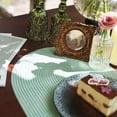 thumbnail image 5 of Hakochia 6-pack Washable Woven Vinyl Placemats Set, Non-Slip Heat-Resistant Oval Table Mats, 18x12 inches, Easy to Clean Everyday Meals, misty green, 5 of 7
