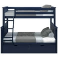 thumbnail image 3 of BEDSMART Lits Superposés Simple sur Double en Bois Massif avec Rangement / Bleu, 3 of 6