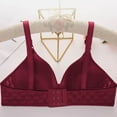 thumbnail image 4 of Fatuov Wirefree Bras for Women Push-Up Adjustable Straps Thin Sexy Bralettes for Casual Breathable Summer Bras 42B, Wine, 4 of 4