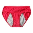 thumbnail image 2 of opolski Women Menstrual Panties Low Waist Anti-leak Soft Breathable Anti-septic Solid Color Elastic Moisture-wicking Lady Briefs Period Underpants, 2 of 8