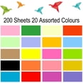 thumbnail image 2 of Papel de colores Cezmkio A4, 200 hojas, 20 colores, 70 g/m², hecho a mano, 2 of 7