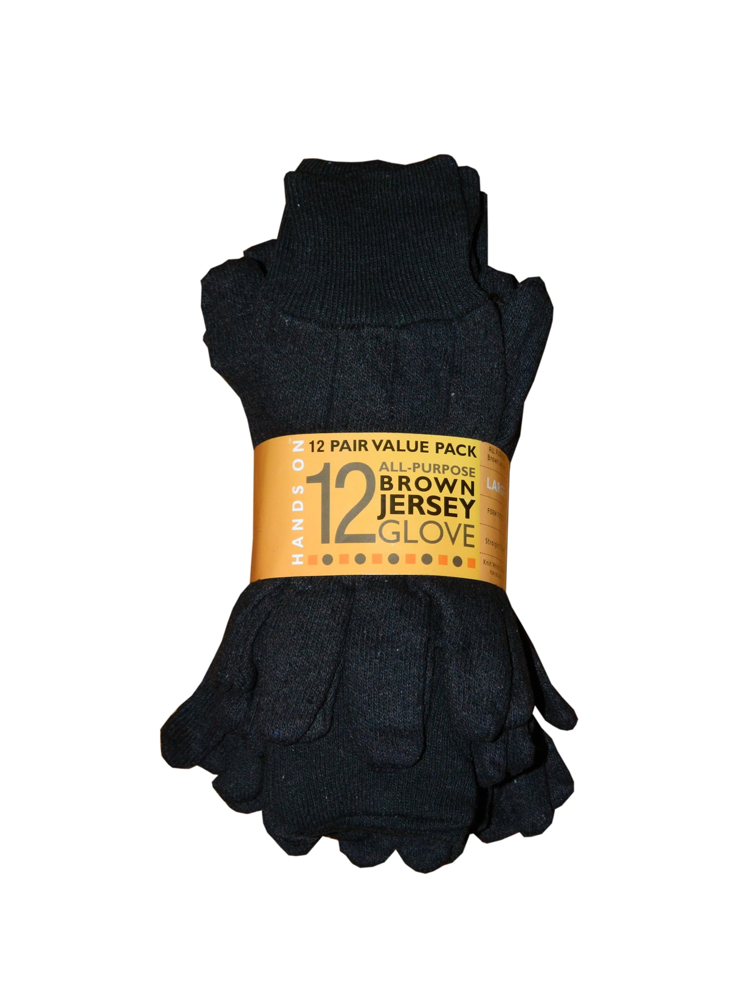 CT7000-L-12PK, Multi-Purpose Poly/Cotton Brown Jersey Gloves,  12 Pair Value Pack