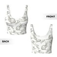 thumbnail image 5 of Fotbe Hand Drawn Rabbit Pattern Womens' Sports Bra Longline Wirefree Padded with Medium Support Sports Moisture-Wicking Workou Vest,Tank Top-X-Large, 5 of 9