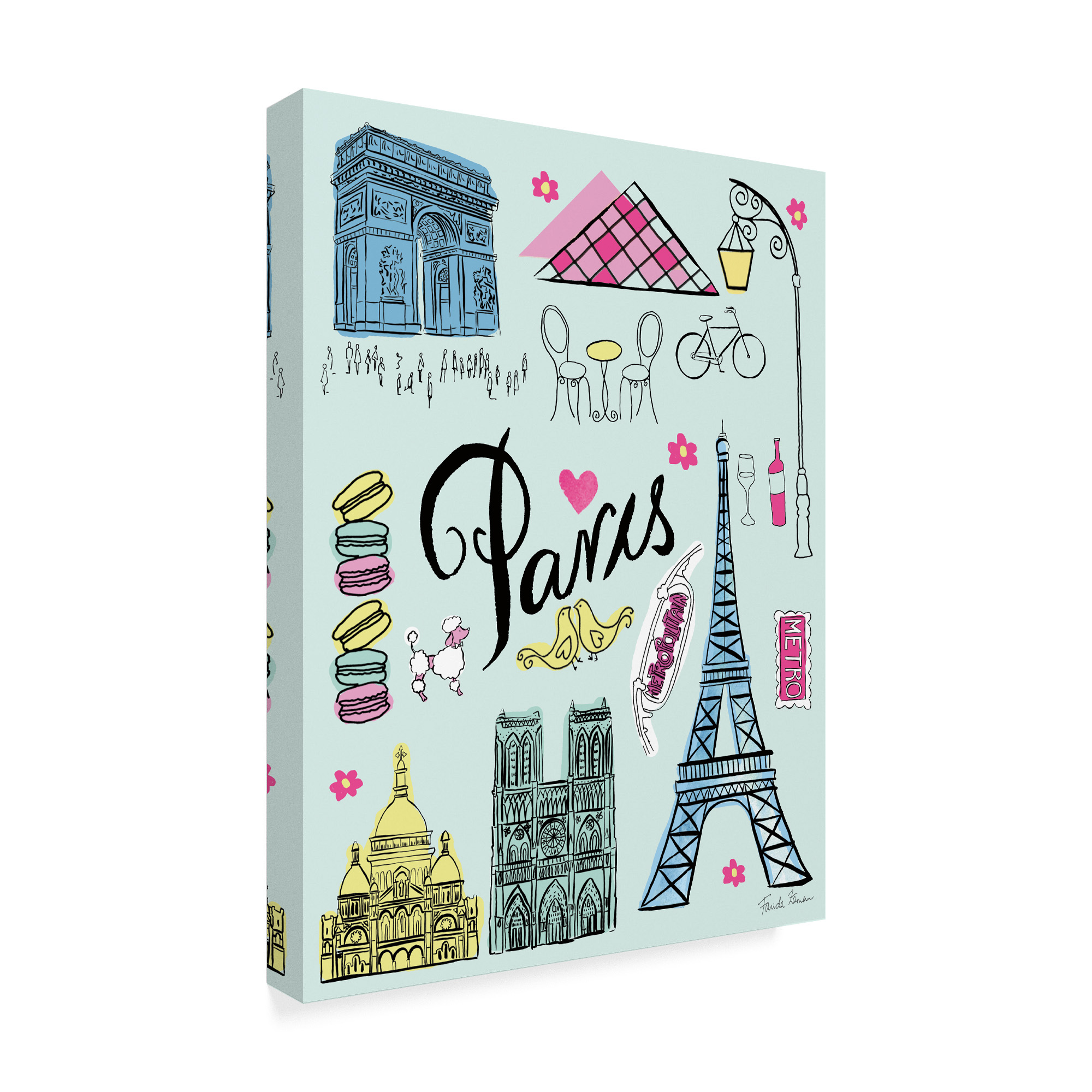 Trademark Fine Art 'Travel Paris' Canvas Art by Farida Zaman