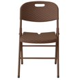thumbnail image 1 of Set 10 Sillas Plegables Reforzadas 120kg Acero Polietileno Comedor Hogar Eventos Color Café Ratán., 1 of 5
