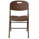 thumbnail image 2 of Set 4 Sillas Plegables Reforzadas 120kg Acero Polietileno Comedor Hogar Eventos Color Café Ratán., 2 of 5