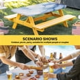 thumbnail image 6 of Blue Marble Table Cloths for 3 Foot Rectangle Tables, Gradual Modern Abstract Art Patio Waterproof Elastic Fitted Tablecloths, Washable Rectangular Table Cover for Camping, 6 of 8
