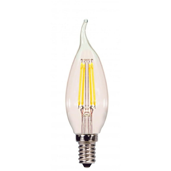 Satco 3.5w CA11 E12 LED 120v 2700K Warm White 350 lumens Carded lamps