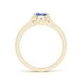 thumbnail image 2 of ANGARA Natural Oval Tanzanite Solitaire Ring with Diamonds in 14K Yellow Gold for Women (Size-6x4mm) | December Birthstone, Birthday, Anniversary, Jewelry Gift for Women | Natural Tanzanite Ring, 2 of 8