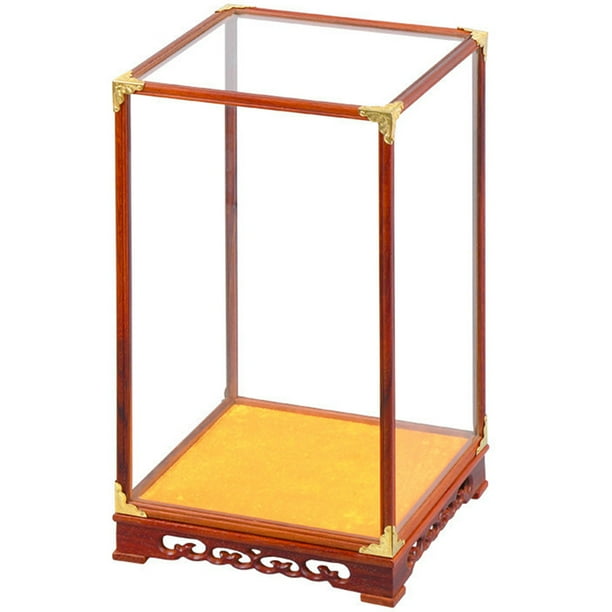 Vitrina multifunción para escritorio, caja protectora para guardar figuras de Buda