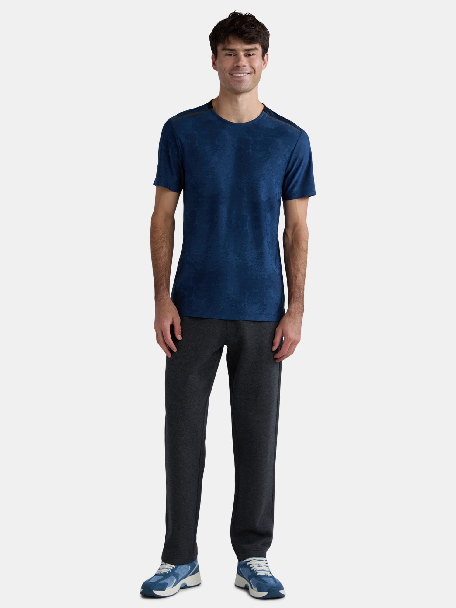 Athletic Works Men's Open Leg Fleece Pants, Sizes XS-4XL