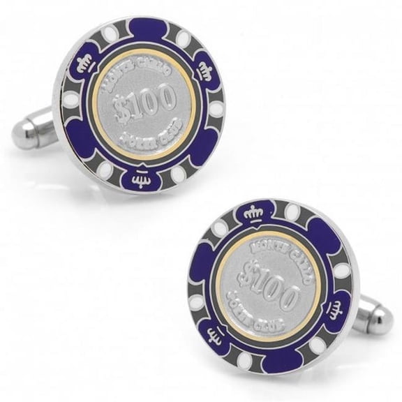 Men's 100 Dollar Poker Chip Cufflinks