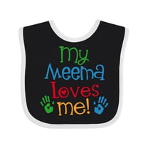 Inktastic My Meema Loves Me Boys or Girls Baby Bib