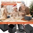 thumbnail image 4 of Vesteel Pullman Loaf Pan with Lid, 1 Pound Dough Capacity Carbon Steel Pan with Dough Scraper & Silicone Brush, 4 of 7