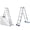 blue, variant on 14FT Telescoping A-Frame Ladder with Wheels & Stabilizer Bar. 330lb Heavy Duty, Multi-Position Folding Ladder for Stairs, Roof, Home & Outdoor.