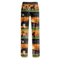 thumbnail image 5 of Womens Halloween Comfy Pajama Pants Pumpkin Print Casual Elastic Waist Pjs Sleep Pants, 5 of 5