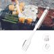 thumbnail image 2 of Juego de accesorios para parrilla de acero inoxidable 5 en 1: pinzas, tenedor, sierra, abridor de botellas, clips - Herramientas de barbacoa desmontables de 28 cm con mangos de madera para cocinar, 2 of 5