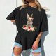 thumbnail image 2 of Blusa informal de manga corta con cuello redondo y estampado de Pascua para mujer Pompotops hfajkhk128242, 2 of 6