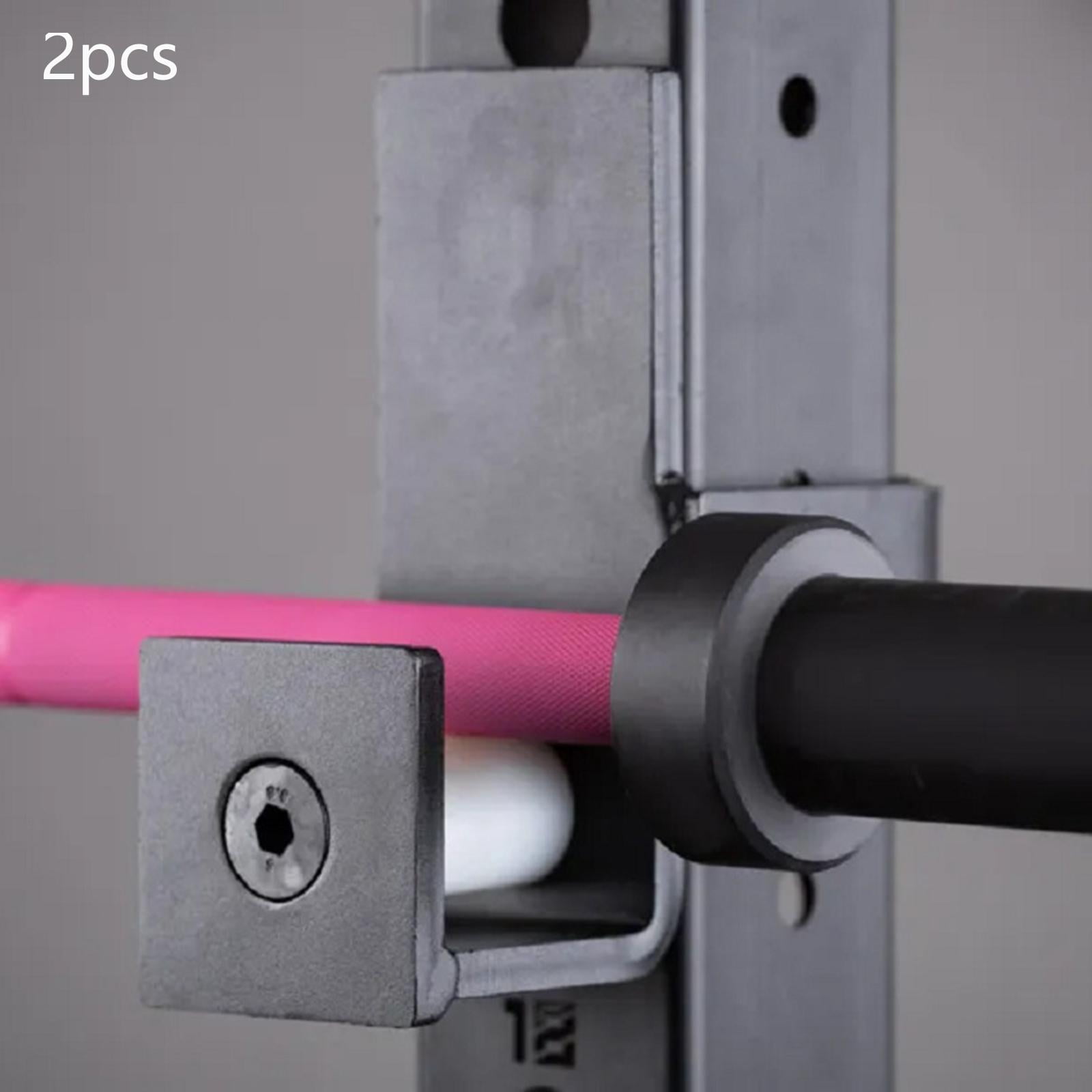 DimyFew 2Pcs Metal Barbell Holder Hanging Space Saving Triceps Bar J Hook Organizer for